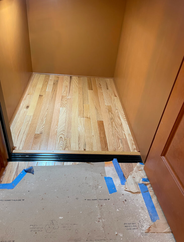 Completed elevator retrofit by Camco Construction - veteran accessibility project Spokane WA