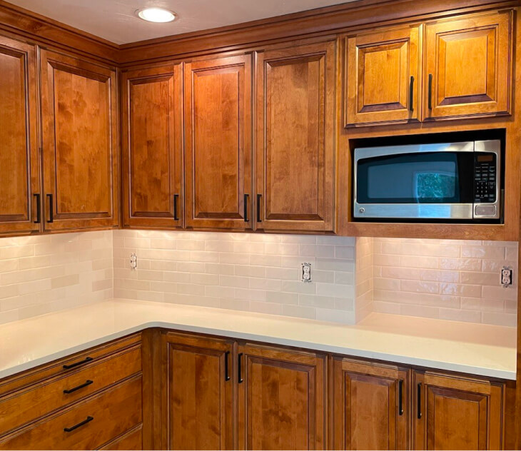 Modernized bathroom fixtures and LVP flooring - Camco Construction Magnolia Spokane WA