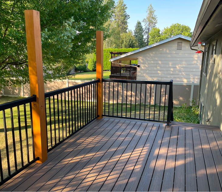Camco Construction deck build progress - E Sumac Spokane WA