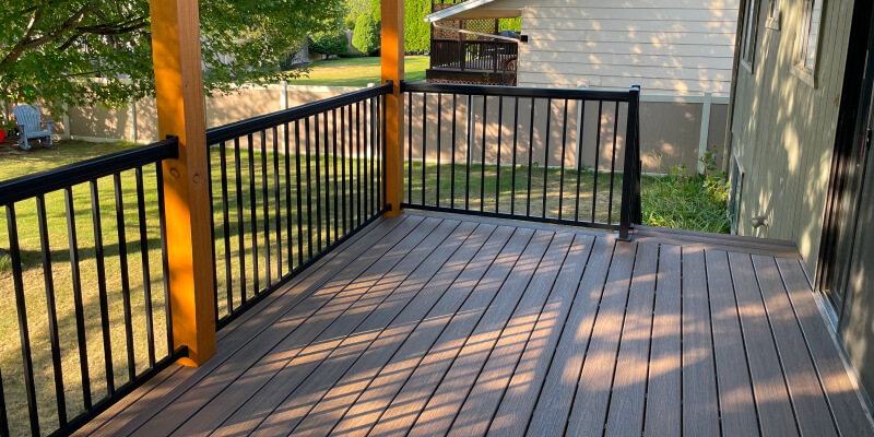New deck construction project completed by Camco Construction