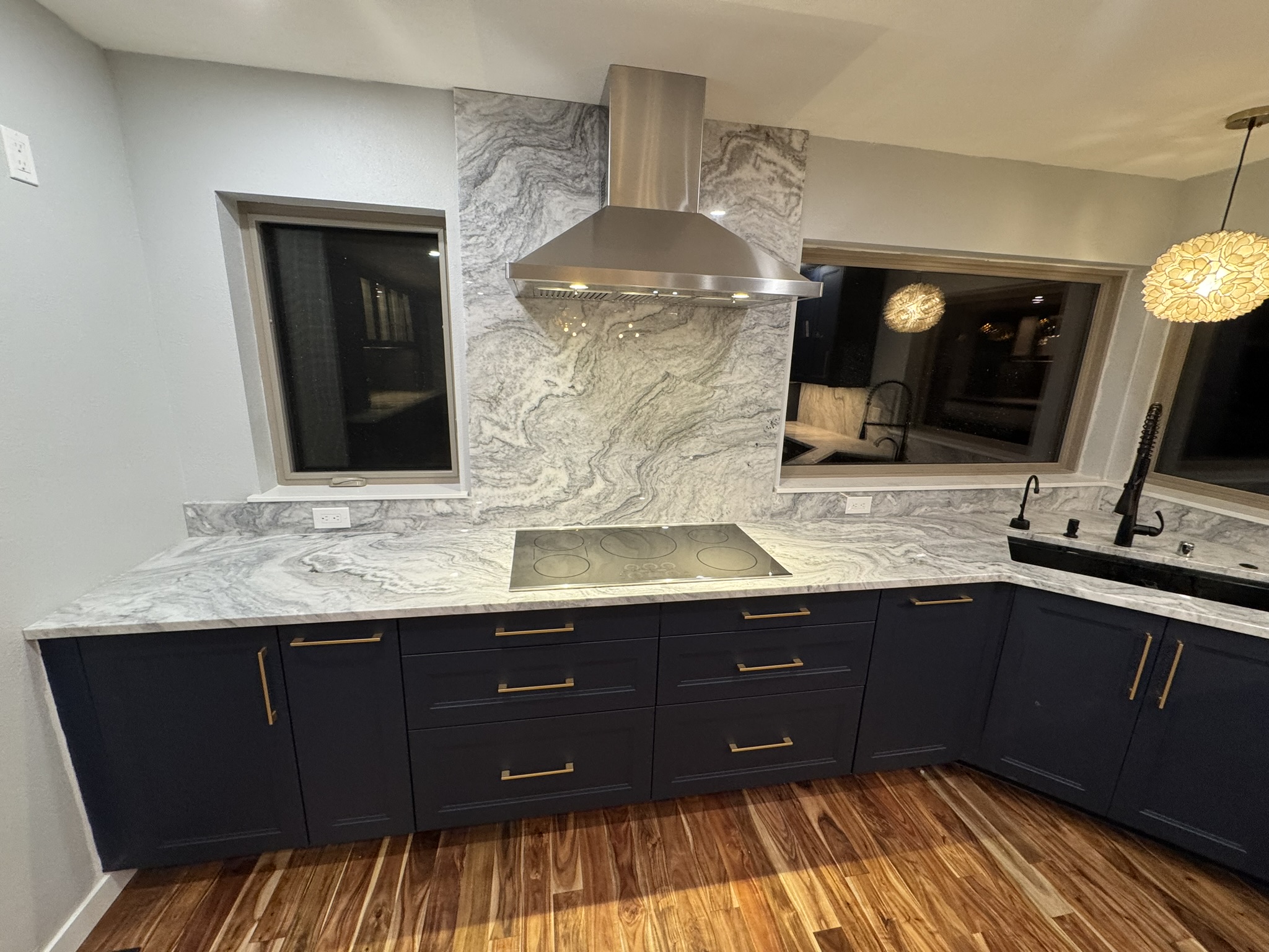 Kitchen remodel with new countertops and backsplash - Camco Construction Spokane WA